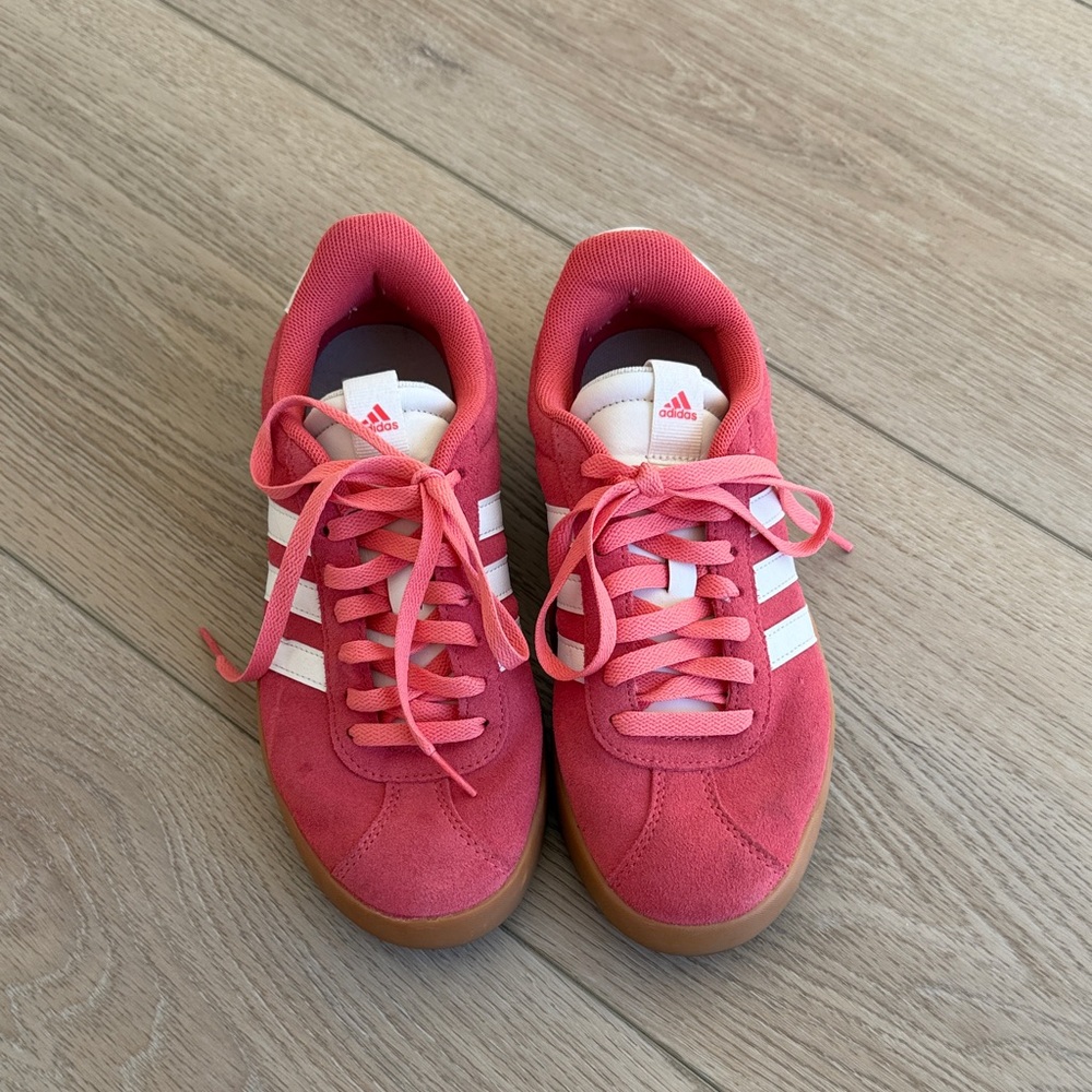 Adidas Rose and White Trainers